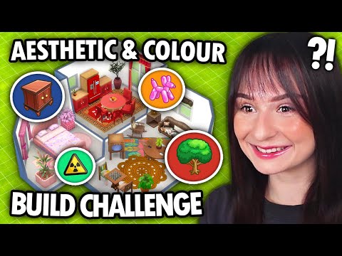 Видео: Каждая комната — это случайная ЭСТЕТИЧЕСКАЯ и ЦВЕТОВАЯ задача по строительству в The Sims 4