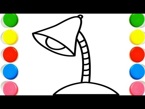 Видео: Как нарисовать милую настольную лампу. Рисование, раскрашивание и раскрашивание для детей и малыш...