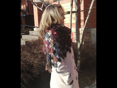 Видео: Шикарный и простой палантин крючком. Справится любой!