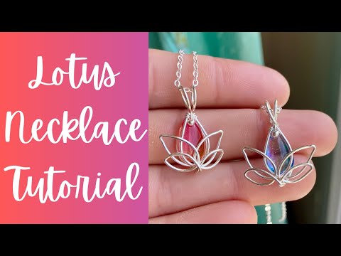 Видео: Ожерелье из проволоки «Лотос» с бусиной внутри 🪷 Урок по плетению накруткой
