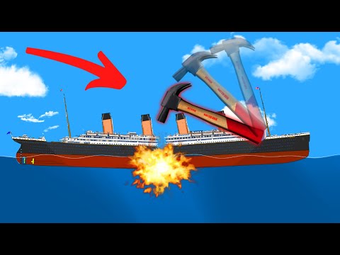 Видео: Используй СУПЕРМОЛОТ, чтобы уничтожить корабли в плавающей песочнице!