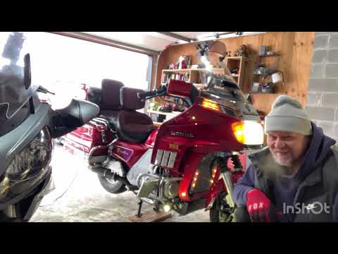 Видео: Завел зимой Honda Gold Wing 1200 1985.