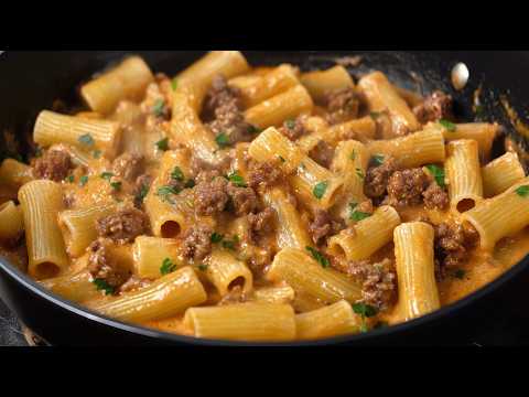 Видео: Невероятно вкусная паста с фаршем за 15 минут! Самый простой рецепт ужина!