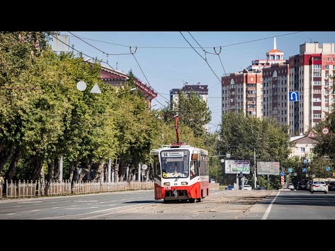 Видео: Трамвай 71-619К 3128(30843) на 14 маршруте Новосибирск