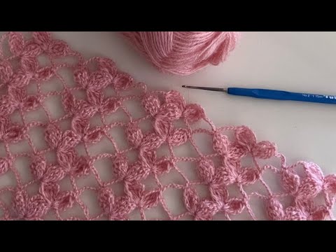 Видео: Легкие картины шали прямоугольника вязания крючком для новичков/картины шали вязания крючком