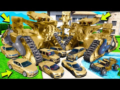 Видео: УГНАЛ КУЧУ ЗОЛОТЫХ ЧИТ ТАЧЕК И ОГРОМНЫЙ МОНСТР ТРАК У МАЖОРА ЗА 180 СЕКУНД! БИТВА ВОРОВ В ГТА 5!