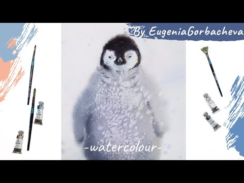 Видео: Соль и Акварель, какой результат? Как нарисовать пингвина | Картина с животными