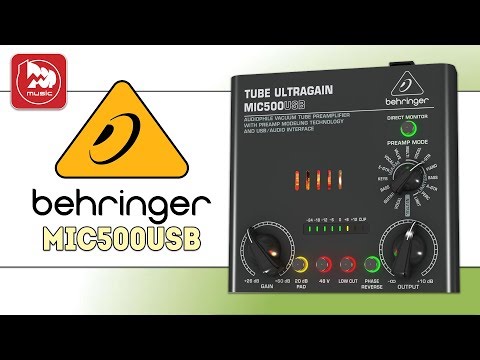 Видео: Микрофонный ламповый предусилитель BEHRINGER MIC500USB