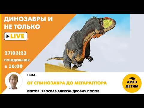 Видео: Занятие "От спинозавра до мегараптора" кружка "Динозавры и не только" с Ярославом Поповым