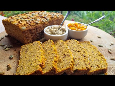 Видео: ТЫКВЕННЫЙ ХЛЕБ, без глютена и яиц, 0% САХАРА. НЕТ МАСЛА | ЗДОРОВЫЙ И ВЕГАНСКИЙ.