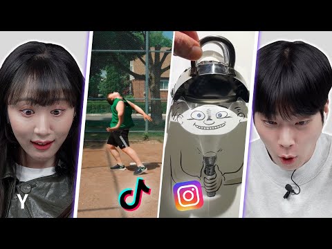 Видео: корейцы реагируют на «художника иллюзий» (TikTok, Instagram) | Y