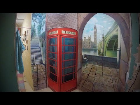 Видео: роспись стен аэрографом, аэрография, видео для начинающих, аэрография на стенах