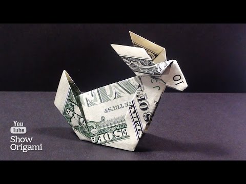 Видео: Оригами из денег -  Как сделать кролика из доллара