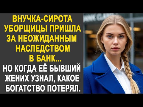 Видео: Внучка уборщицы пришла за неожиданным наследством в банк. Но когда её бывший жених об этом узнал...