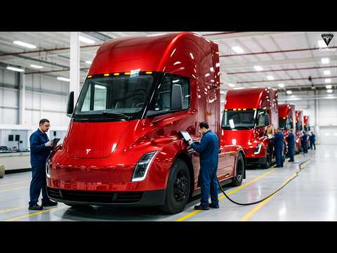 Видео: Tesla Semi наконец-то обновилась, Илон Маск потрясен новой полезной нагрузкой и потрясающим дизай...