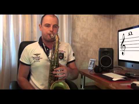 Видео: Уроки по саксофону " Длинные звуки "