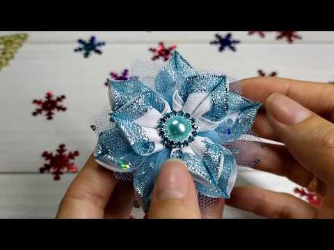 Видео: Бантики из репсовой ленты и органзы. МК. Канзаши. DIY