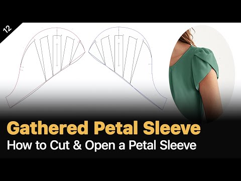 Видео: Рукав со сборкой в виде лепестка _ Как разрезать и открыть, чтобы сделать сборку на крышке рукава