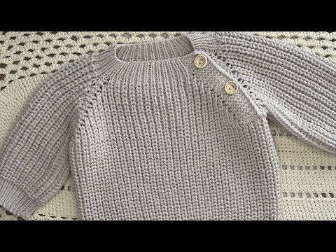 Видео: МК Вязание джемпера для самых маленьких детей от 0 до 3 месяцев. 3 часть