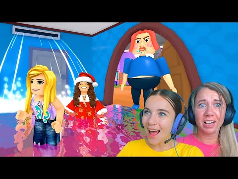 Видео: КОМАНДНЫЙ ПОБЕГ ОТ ЗЛОЙ НЯНИ вместе С МАМОЙ в ROBLOX!