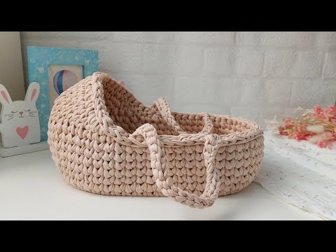 Видео: Мастер-класс по вязанию люльки из трикотажной пряжи