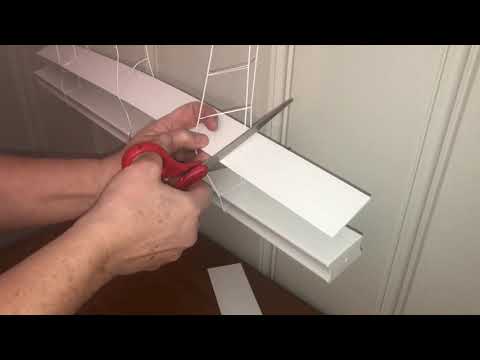 Видео: Укоротите 2-дюймовые беспроводные венецианские жалюзи из искусственного дерева за шесть простых ш...