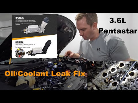 Видео: Замена корпуса масляного фильтра/охладителя на Chrysler 3.6L Pentastar V6 — корпус масляного филь...