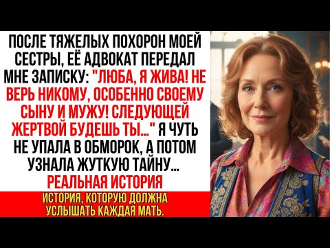 Видео: Я плакала, читая! После похорон сестры получила записку: "Не доверяй сыну и мужу!" Правда ужасна…