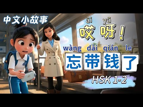 Видео: Забыла деньги | Медленный китайский | Китайские истории | Аудирование на китайском | HSK 1-2