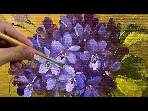 Видео: ЦВЕТЫ РОЖДАЮТСЯ ИЗ ЧЕРНИЛ / ПОКРАСКА ШАГ ЗА ШАГОМ / ФИАЛКИ