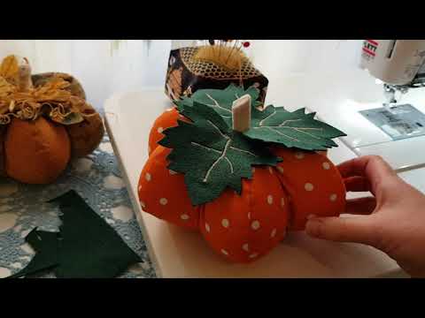 Видео: Тыква из ткани + бесплатный шаблон.  Мастер - класс