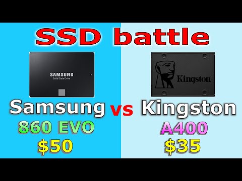 Видео: Samsung SSD 860 EVO против Kingston SSD A400 Время загрузки Windows, время загрузки игр