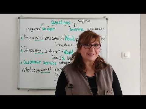 Видео: Английский для начинающих. Разница между  I would like и  I want.