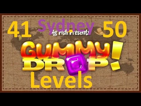 Видео: Конфетки! Gummy Drop! - Sydney - Сидней Levels 41 - 50 ( 41 - 50 уровень ) прохождение +Helping hand