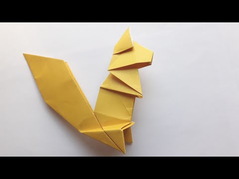 Видео: Paper Squirrel; Белка 🐿️ из бумаги; ardilla de papel; কাগজ কাঠবিড়ালি; कागज गिलहरी