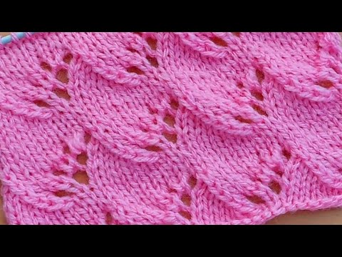 Видео: Нежный ажурный узор спицами для для летней кофточки, маечки, туники, топа.