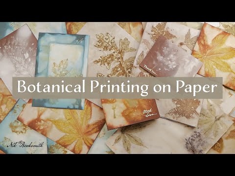 Видео: Ботаническая печать на бумаге | Методы и техники