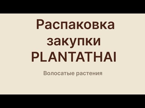 Видео: НОВЫЕ РАСТЕНИЯ! / Распаковка растений от PLANTATHAI
