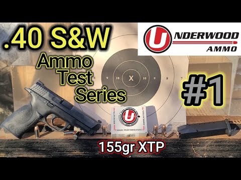 Видео: Тестовая серия патронов .40 S&W: № 1 Underwood 155gr XTP | S&W M&P40 1.0 (4.25")