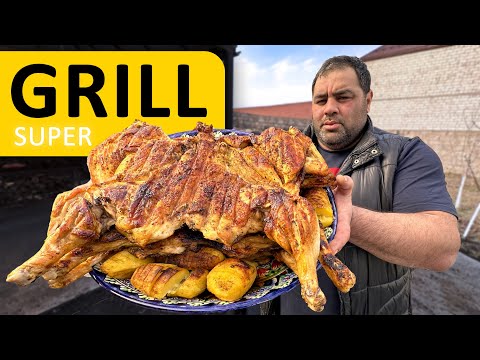 Видео: Куры-Гриль! Хрустящий и Сочный рецепт курицы