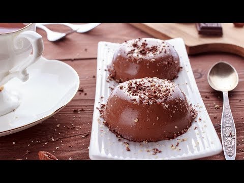 Видео: Шоколадная панна котта - веганский десерт на кокосовом молоке. Панакота.