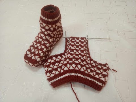 Видео: Плетени Терлици #129 (Knitted Slippers) (Тапочки спицами) (Patik) (Pantufas passo a passo)