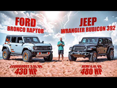 Видео: FORD ПРОТИВ JEEP | BRONCO RAPTOR VS RUBICON 392 #rubicon #392 #макс #борода #ford