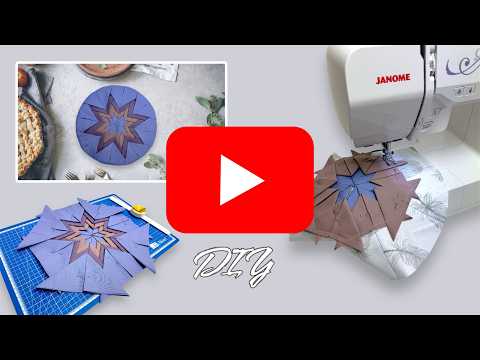 Видео: Даже самые маленькие кусочки ткани использовала для пошива  такой красивой подставки под горячее