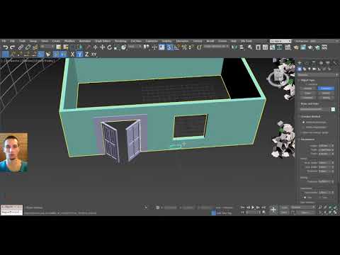 Видео: Создание параметрических дверей в 3DsMax. Делаем эскиз дачного участка.