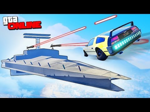 Видео: ГИГАНТСКИЙ ЗВЕЗДНЫЙ РАЗРУШИТЕЛЬ VS ДЕЛОРИАН! АДСКИЕ ГОНКИ ПО КОСМИЧЕСКОМУ КОРАБЛЮ В GTA 5 ONLINE