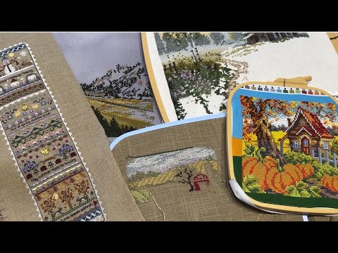 Видео: Вышивка крестом/“ 4 Wishes “ Just Nan/ Процессы.