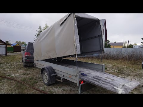 Видео: Подъемный каркас тента прицепа