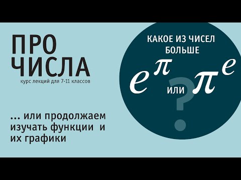 Видео: Какое из чисел больше: e^π или π^e | График функции y=(lnx)/x