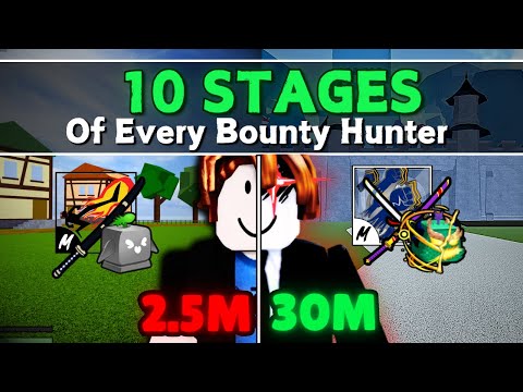 Видео: 10 этапов каждого Blox Fruits Bounty Hunter